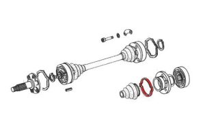 画像2: アクスルブーツ（ドライブシャフトブーツ）クランプ 73mm　リア インナー&アウター/997