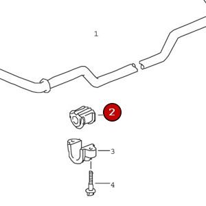 画像2: スタビライザーバー（アンチロールバー）ブッシュ　リア（18.7mm）/997
