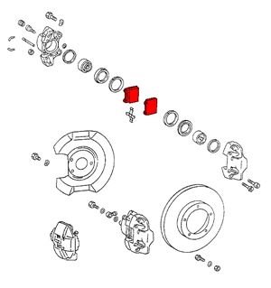 画像1: フロントブレーキパッドセット　For Steel "M" Caliper/930