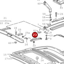 他の写真1: サンルーフ用ウインドウディフレクターヒンジ/993