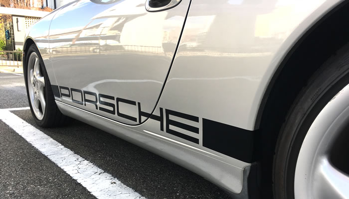 ステッカー - Porsche 911 carrera用 ”PORSCHE” ロゴ サイドステッカー - 【ポルシェパーツ専門店フラワーパーツ】