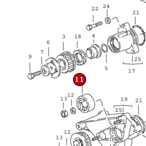 924/944/968（1976-1995）エンジン - バランスシャフトベルトローラー