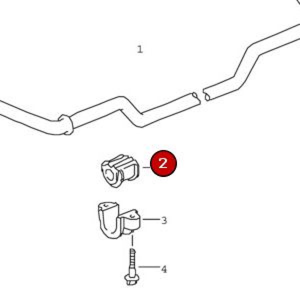 画像2: スタビライザーバー(アンチロールバー)ブッシュ リア(18.7mm)/996 (2)