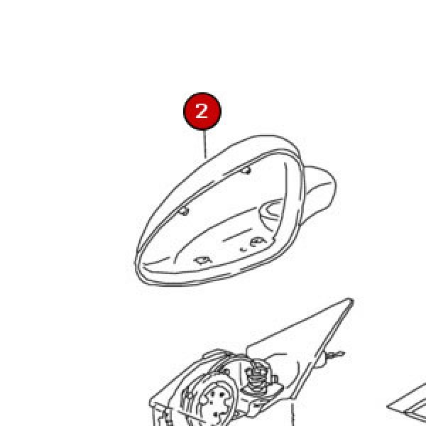 画像1: サイドミラー用ハウジング/996 (1)