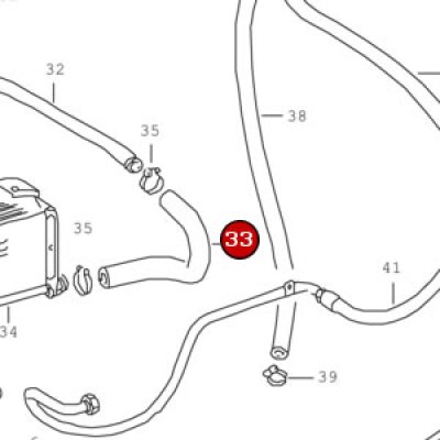 画像1: オイルホース（ラバー製/Engine Oil Cooler to Pipe from Oil Tank）/901