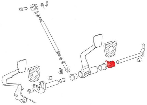 画像1: ブレーキペダルスプリング/901 (1)