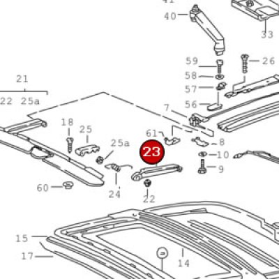 画像1: サンルーフ用ウインドウディフレクターヒンジ/993